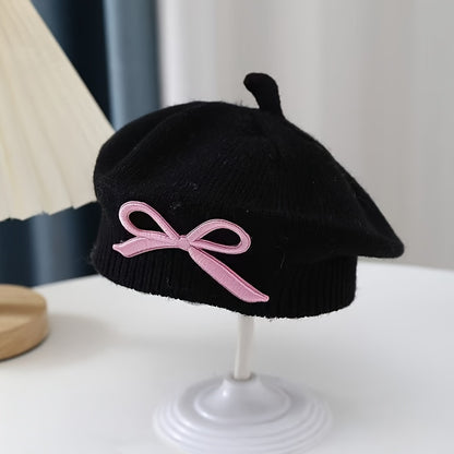 1pc Beret Bébé Automne Unisexe Tricoté Chapeau Peintre