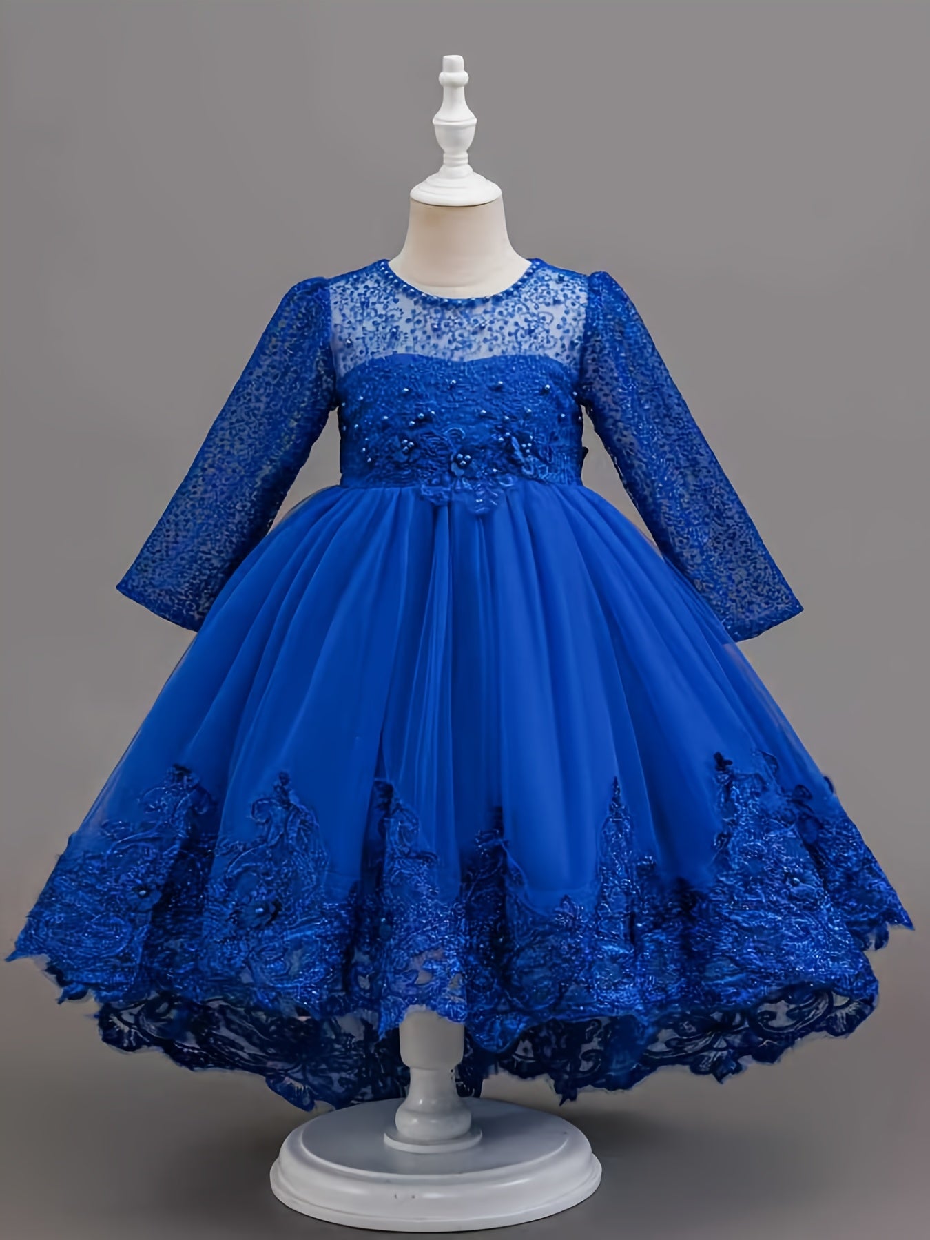 Nouvelle robe de princesse en dentelle de marque tendance, robe à volants brodée pour mariages, anniversaires, piano et autres occasions spéciales