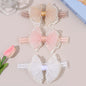 Ensemble de 3 bandeaux à nœud en dentelle douce, bandeaux à cheveux en maille avec bordure en dentelle, bandeau doux en tissu, bande élastique en rose nude et blanc pour fêtes d'anniversaire, sorties décontractées
