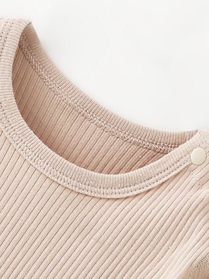Nouvelle combinaison sans pantalon pour bébé, en tissu côtelé confortable qui protège le ventre et la peau, et respirant. Facile à changer les couches, convient aux bébés de 0 à 18 mois à porter à la maison toute l'année, parfaite pour l'extérieur