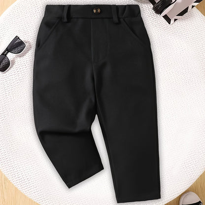 Pantalon de costume noir pour enfants, pantalon extérieur toutes saisons, durable et lavable à la main, idéal pour l'extérieur