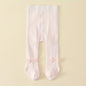 1 leggings pour bébé fille en dentelle de couleur unie avec nœud, idéal pour les anniversaires, les fêtes et le quotidien