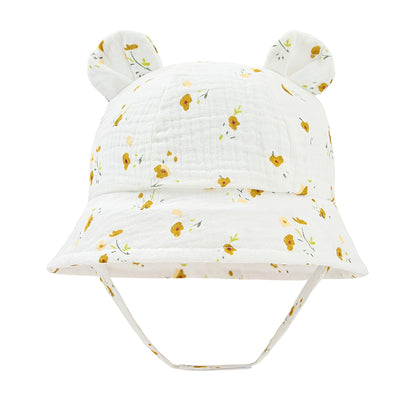 Chapeau de soleil d'été pour bébé 0-1 an, casquette pare-soleil pour bébé, chapeau de pêcheur, chapeau de soleil respirant pour nourrisson, chapeau de plage d'extérieur, 3-12 mois, garçons et filles, casquette décontractée imprimée