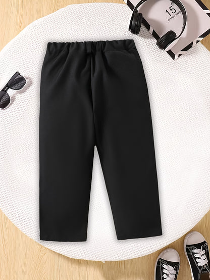Pantalon de costume noir pour enfants, pantalon extérieur toutes saisons, durable et lavable à la main, idéal pour l'extérieur