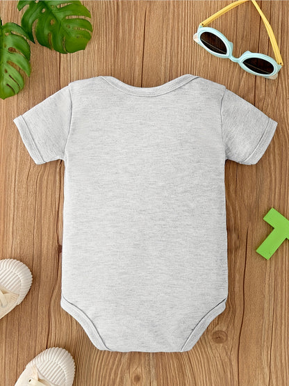 1 pièce Grenouillère bébé "Nœud à paillettes glamour", Barboteuse en coton, Combinaison bébé douillette, Coton respirant, Fermeture à boutons-pression, Vêtement essentiel pour nouveaux parents, Idéal comme cadeau d'anniversaire en plein air, Parfait pour