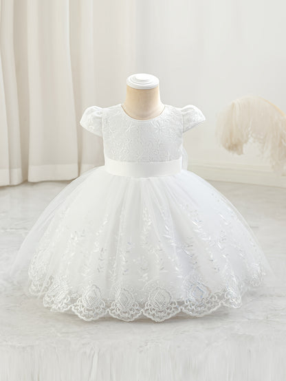 Robe de princesse pour enfants, robe d'anniversaire avec grand nœud, jupe tutu, robe brodée pour filles, robe de saison des mariages, saison de la rentrée scolaire, robe d'Halloween, robe de Noël, robe de cérémonie haut de gamme