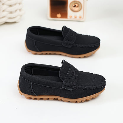 1 Paire de Mocassins à Semelle Souple Faciles à Enfiler Confortables pour Filles et Garçons Style Britannique Rétro Faciles à Porter Nouveauté Chaussures Individuelles Douces Confortables Non Abrasives