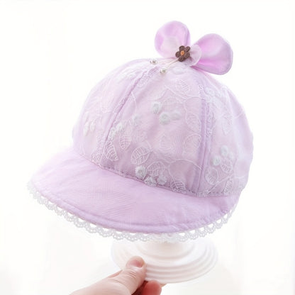 1 Chapeau de Pêcheur pour Bébé, Chapeau Seau  Solaire Printemps et Été, Design Mignon Léger et Respirant pour Filles, Idéal pour Voyages en Plein Air et Rassemblements, Convient aux Bébés de 6 à 24 Mois