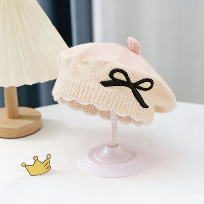 1pc Beret Bébé Automne Unisexe Tricoté Chapeau Peintre