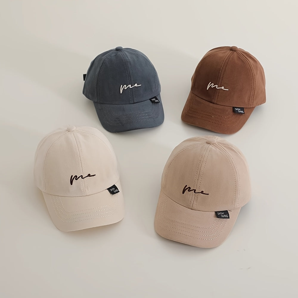 Casquette de bébé Printemps Automne Style Fin Baseball Chapeau de soleil Décontracté Tous les tenues Brodé Casquette de baseball Mignon Chapeau de soleil pour tout-petits Convient pour les jeux quotidiens en plein air Anniversaire Convient pour 2-4 ans Ci