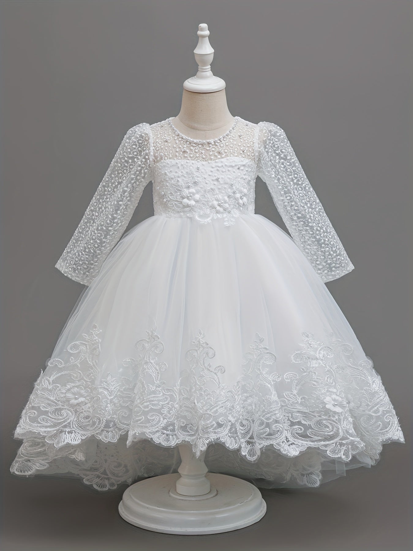 Nouvelle robe de princesse en dentelle de marque tendance, robe à volants brodée pour mariages, anniversaires, piano et autres occasions spéciales