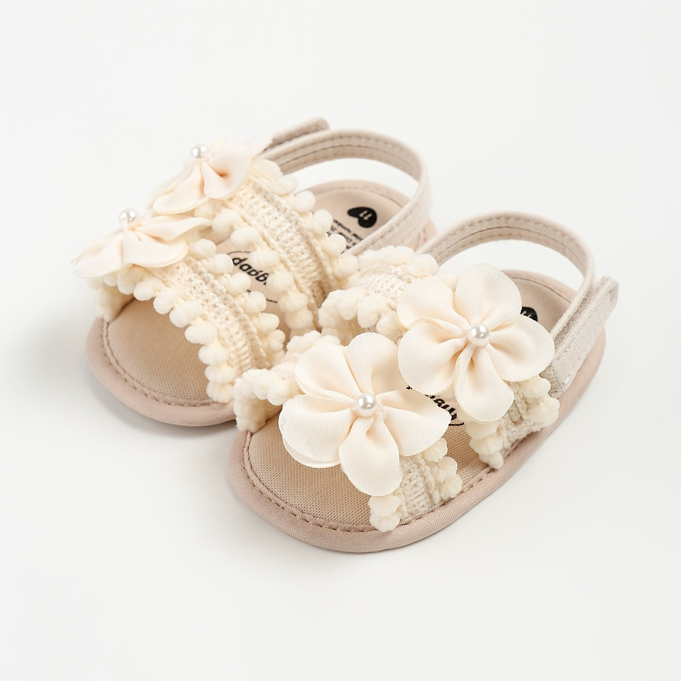 Sandales d'été pour bébé fille avec fleur, semelle souple, chaussures habillées pour nouveau-né, tout-petit, premier pas, lit bébé