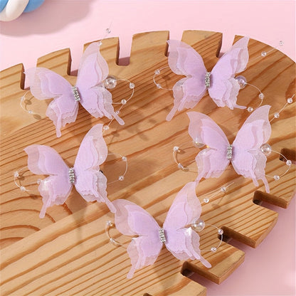 Butterfly Hair Clips Set