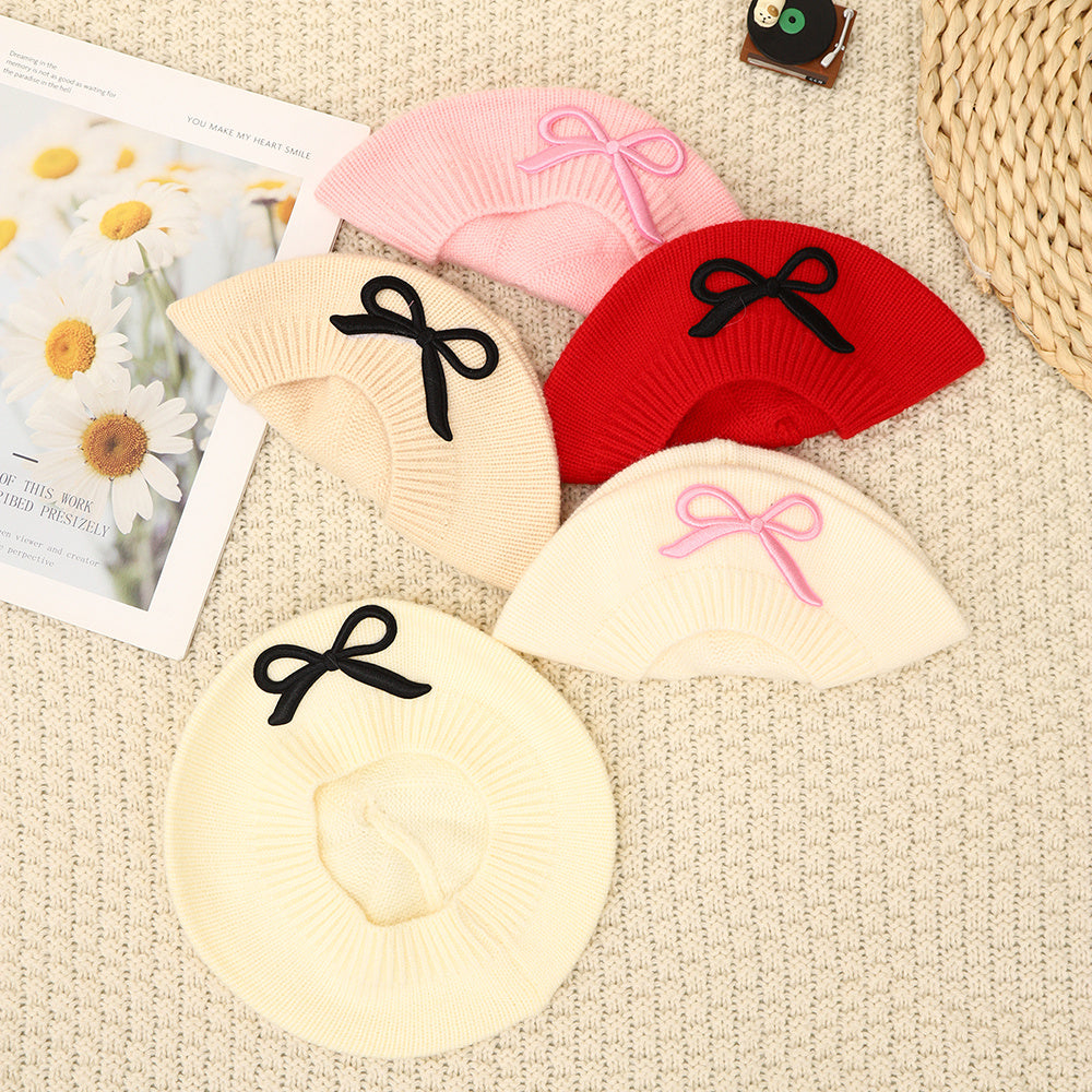 1pc Beret Bébé Automne Unisexe Tricoté Chapeau Peintre