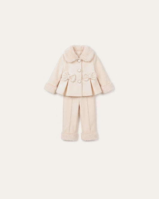 Plush Collar Bow Pants Set – Le Cocon d'Or