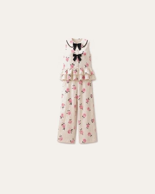 Peter Pan Collar Wide-Leg Set – Le Cocon d'Or