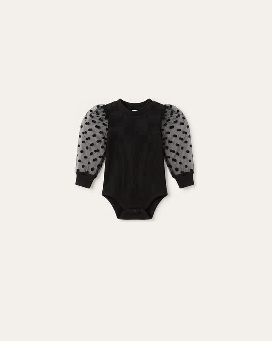 Lace Sleeve Striped Bodysuit – Le Cocon d'Or