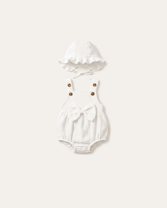 Bow Romper & Bonnet Set – Le Cocon d'Or