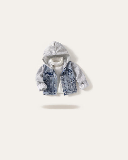 Light Blue Hooded Jacket – Le Cocon d'Or