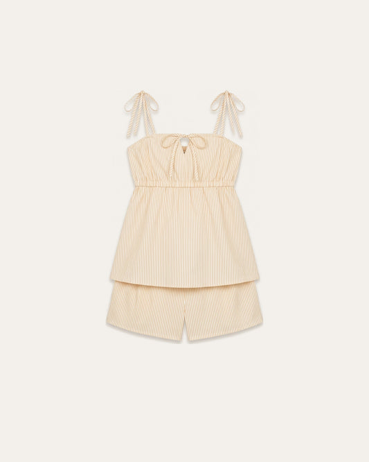 Striped Tie-Front Maternity Set – Le Cocon d'Or
