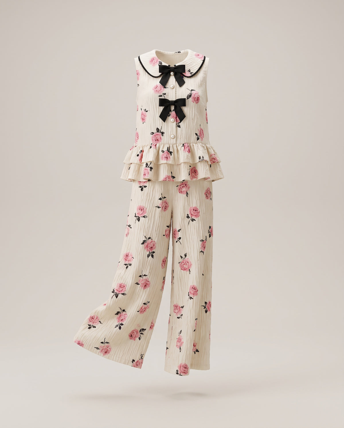 Peter Pan Collar Wide-Leg Set – Le Cocon d'Or