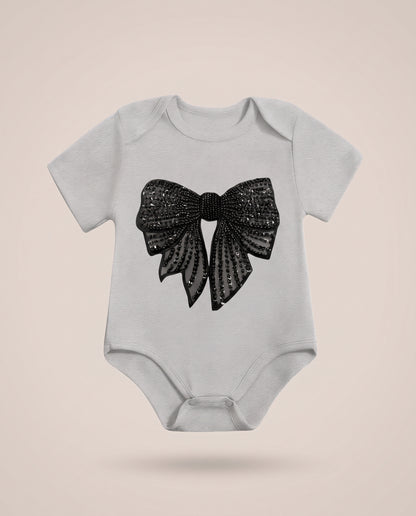 Sequin Bow Cotton Romper – Le Cocon d'Or