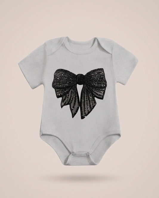 Sequin Bow Cotton Romper – Le Cocon d'Or