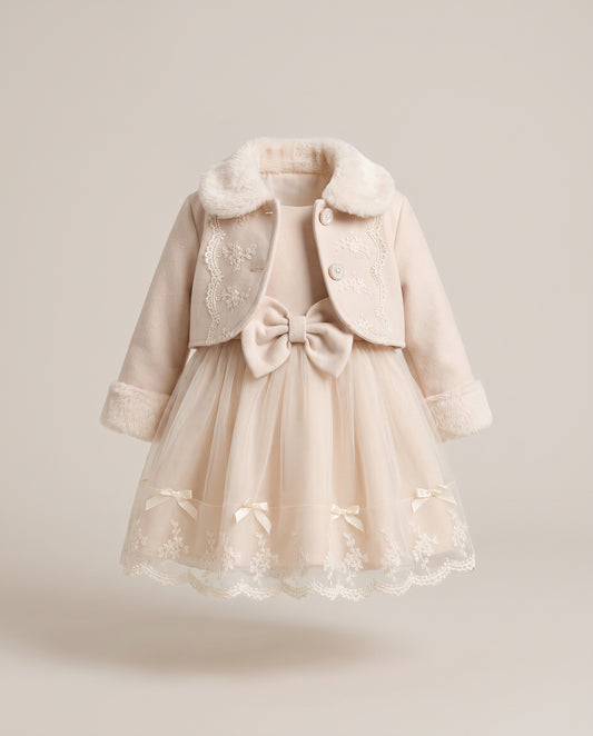 Faux Fur Coat & Knit Dress Set – Le Cocon d'Or