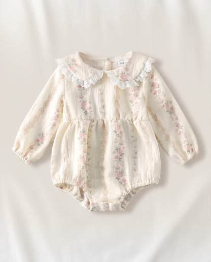 Floral Ruffle Collar Romper – Le Cocon d'Or