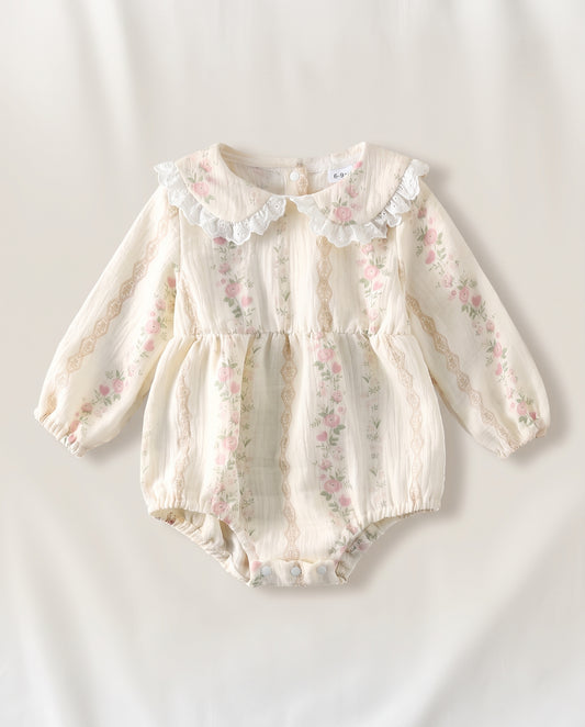 Floral Ruffle Collar Romper – Le Cocon d'Or