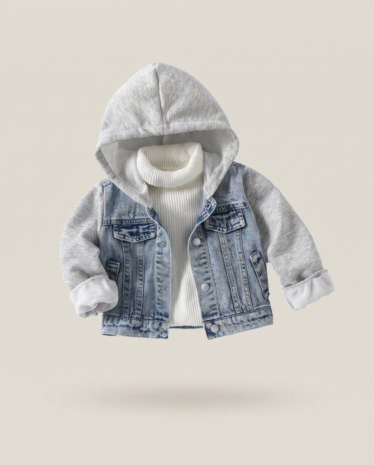 Light Blue Hooded Jacket – Le Cocon d'Or